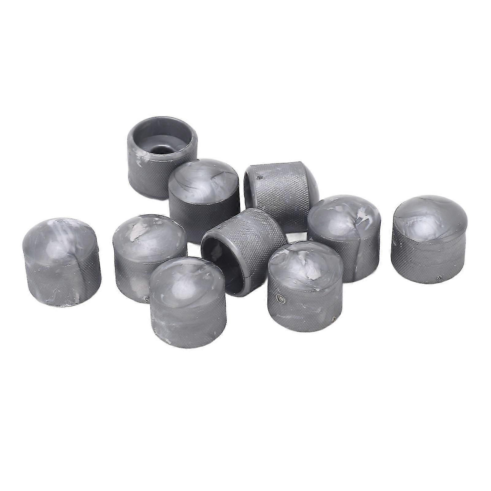 Volume Tone Dome Knobs Plastic Control Electric Guitar Bass Parts Accessories with Hex Wrench GD83 Gray