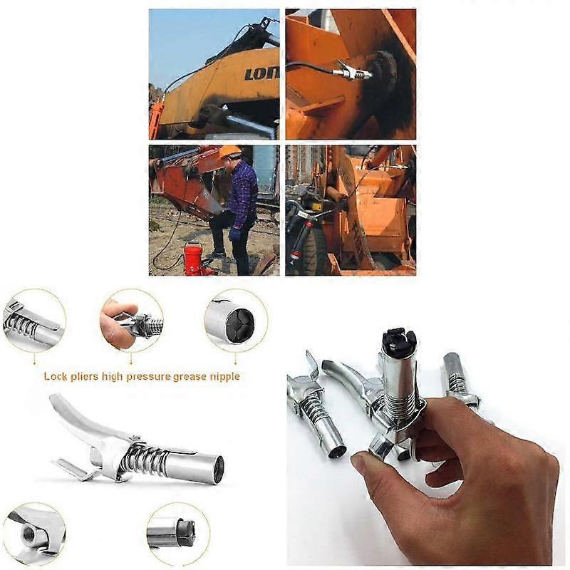 1/8 NPT Grease Coupler Locks Zerk 10000PSI Grease Coupler Fitting Tip