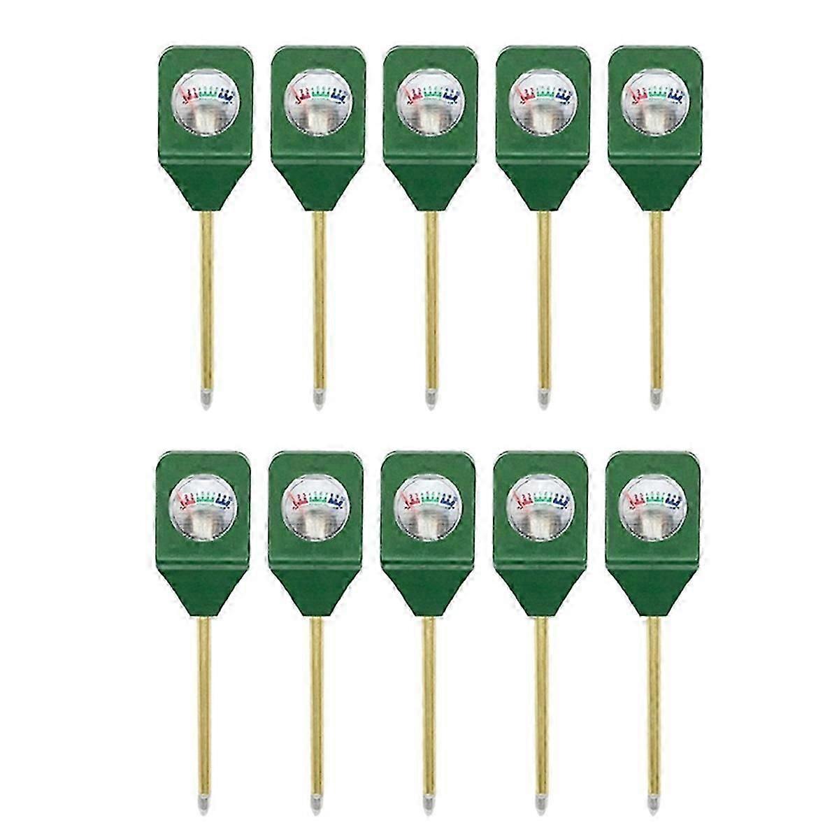10PCS Portable Soil Moisture Sensor Monitor Mini Potted Soil Analyzer Plant Moisture Temperature Tester