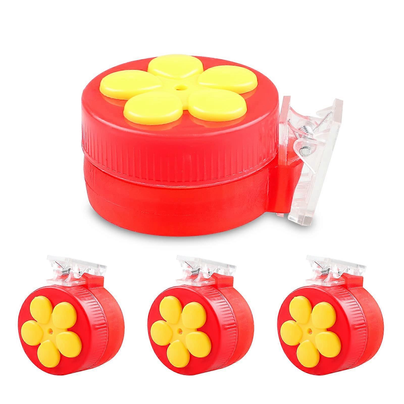 Bird Feeders 4-Pack Portable Mini Plastic Window Feeders For Balcony Railings, Flower Pots, Tree Branches