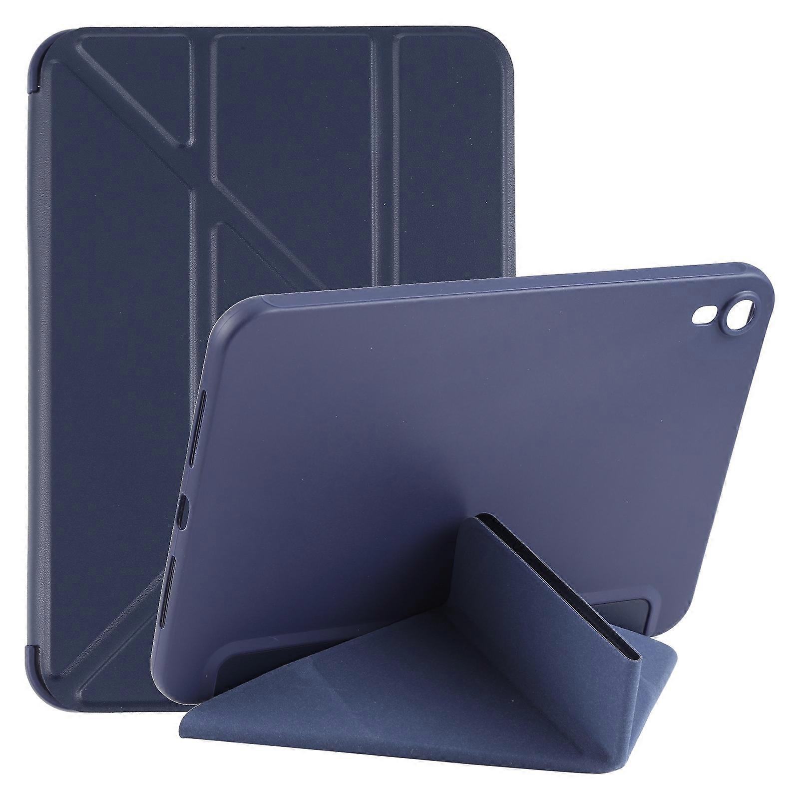 For iPad mini 2024 / mini 6 Multi-folding Horizontal Flip Honeycomb PU Leather + Shockproof TPU Tablet Case with Holder