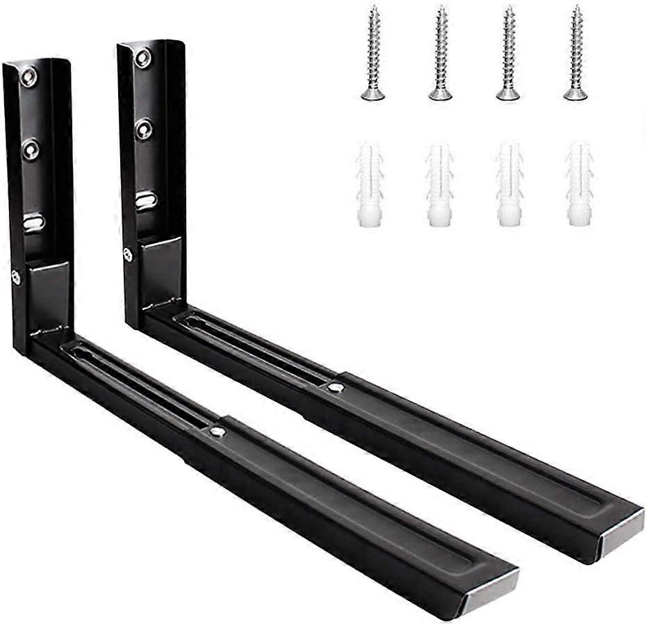 Stainless Steel Microwave Wall Support, Foldable, with Mounting Screws