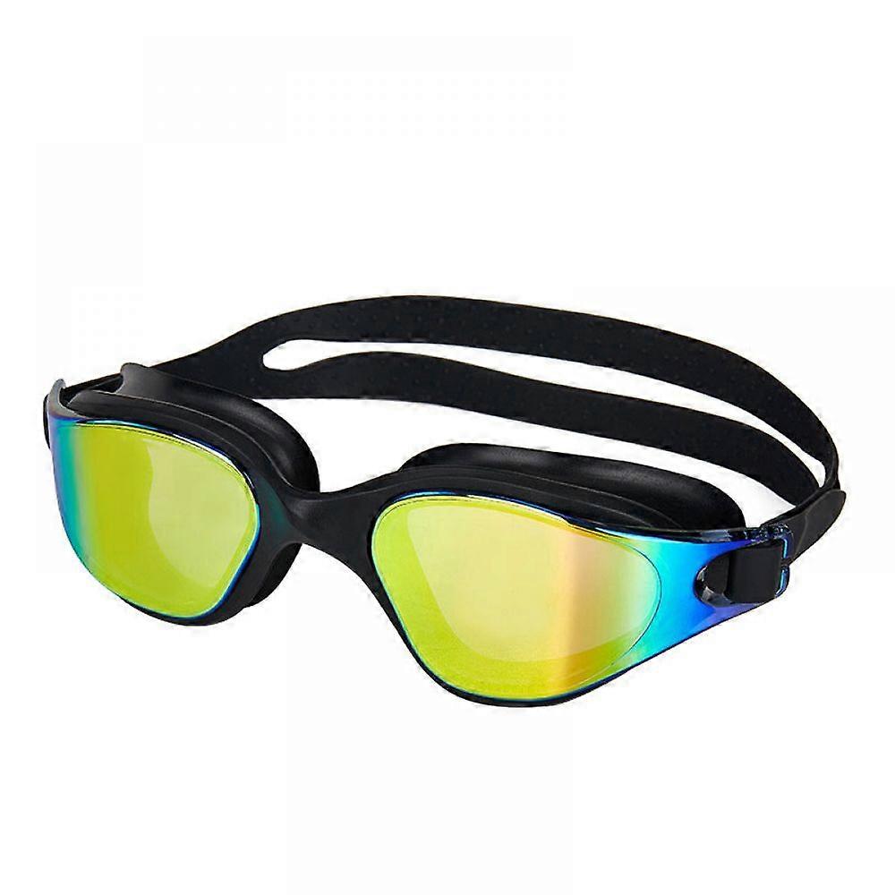 Swimming goggles--black colorful gold