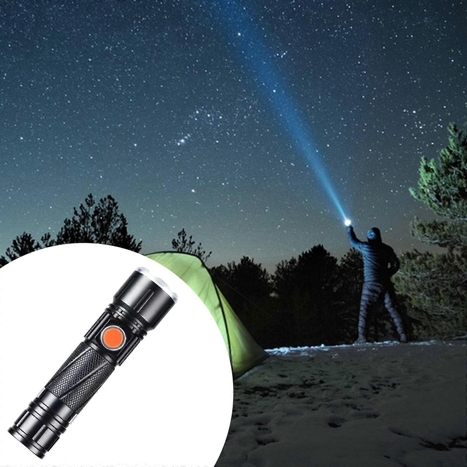 Built N Lithium Battery Strong Light Remote Shooting Rear Magnet Hidden USB Direct Charging Outdoor Portable Household Flashlight TT