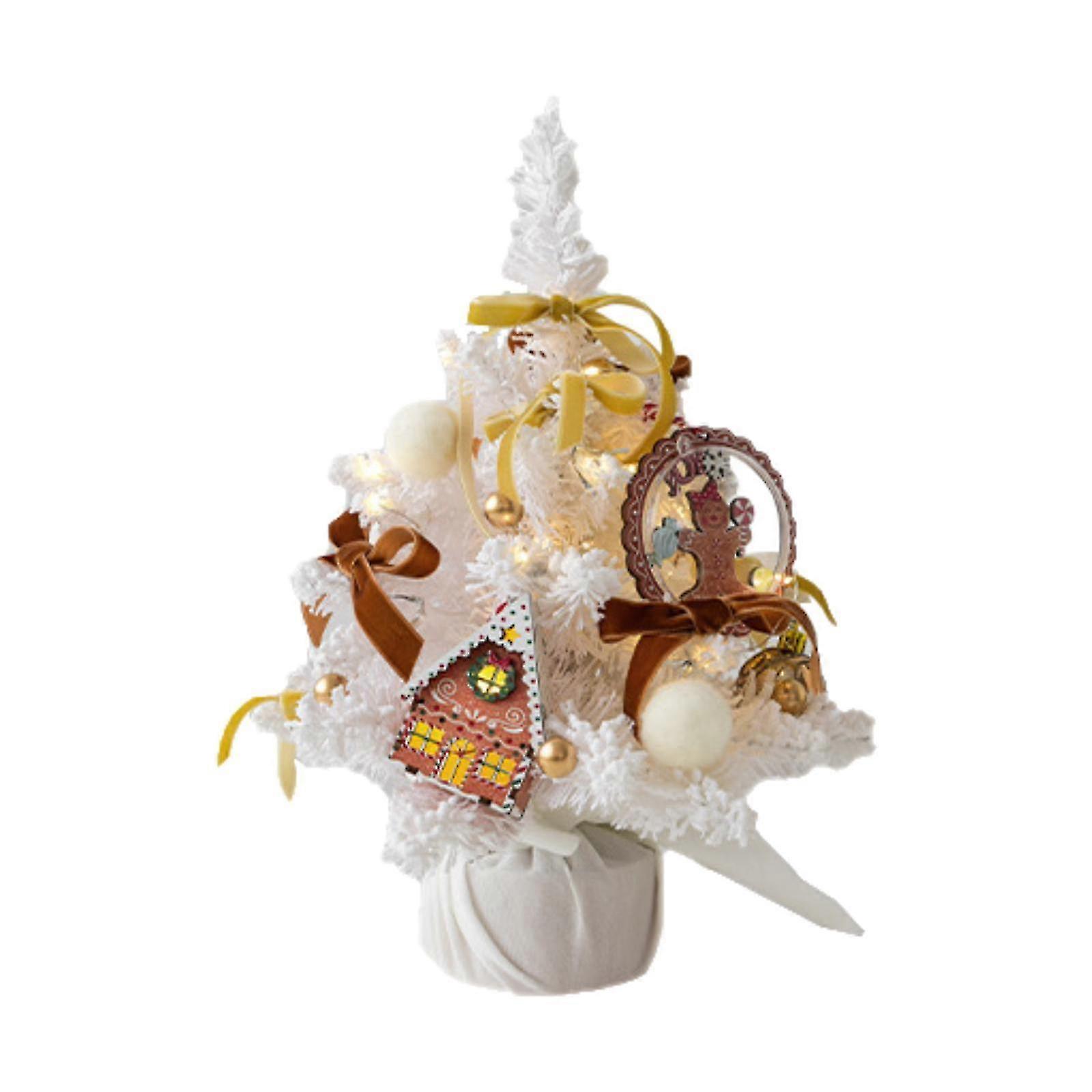 Artificial Christmas Tree Desktop Ornament for Home Bedroom Party Tabletop Decor