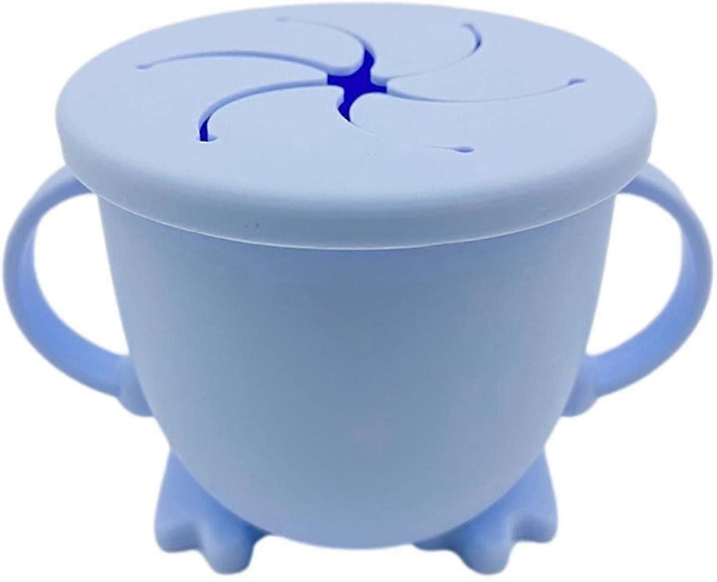 Baby Snack Cup, Foldable Silicon Cup With Lid (gray)