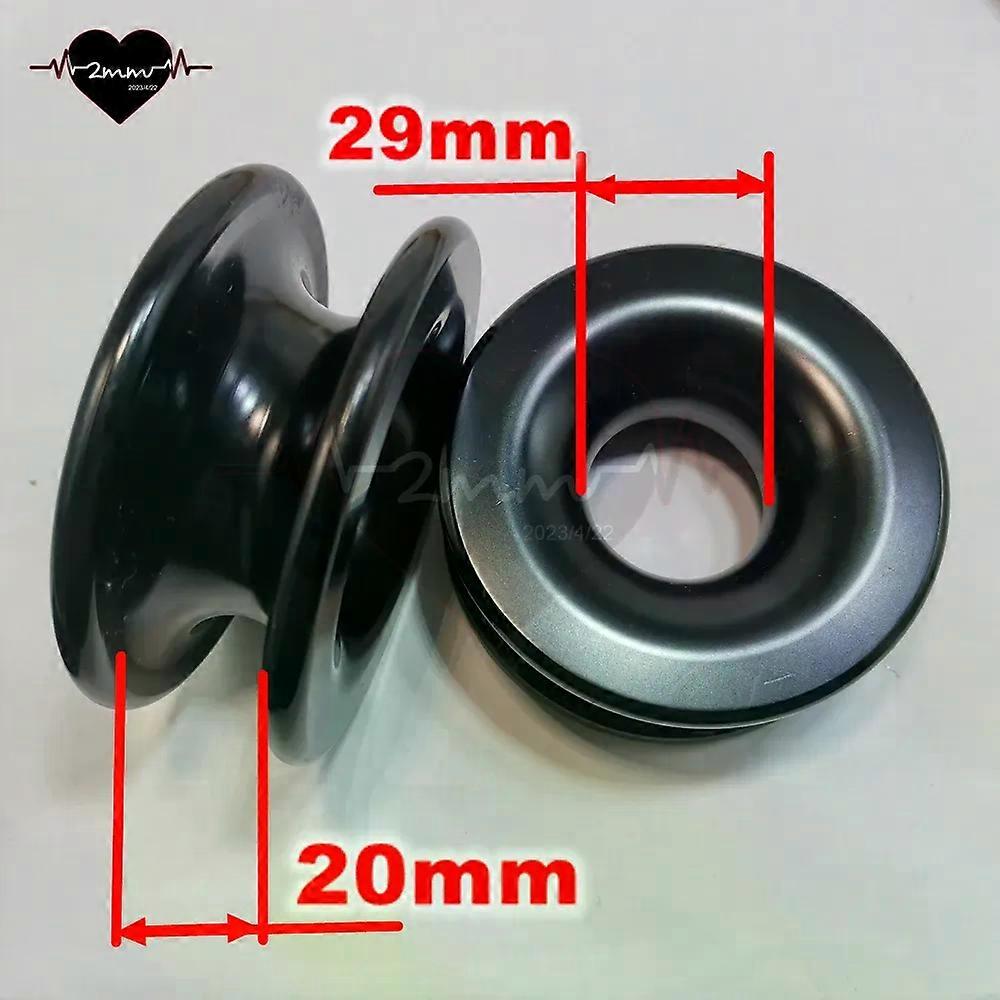 R29x20 Black Anodize Coating Sailing Low Friction Rings sailboat Notch Rigging Thimble