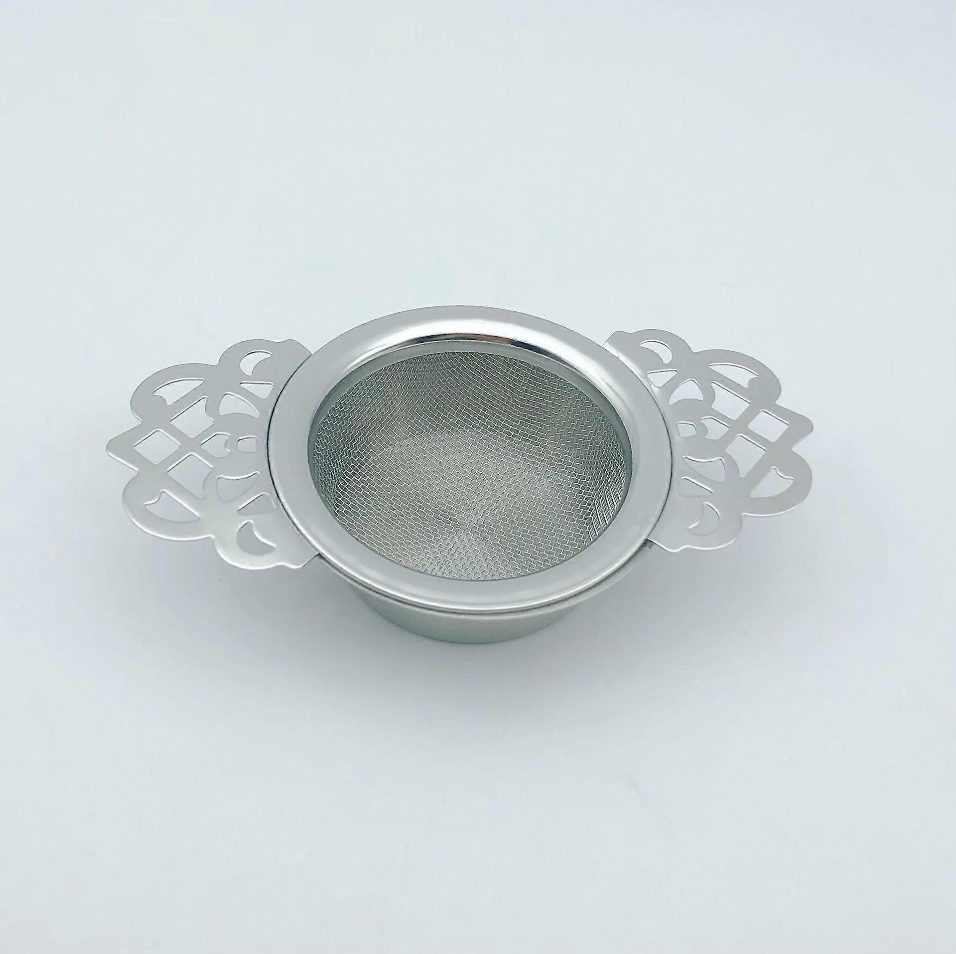 Tea Strainer Solid Color Filtering Lightweight Double-layer With Handle Tea Stirring Filter Household Accessories
