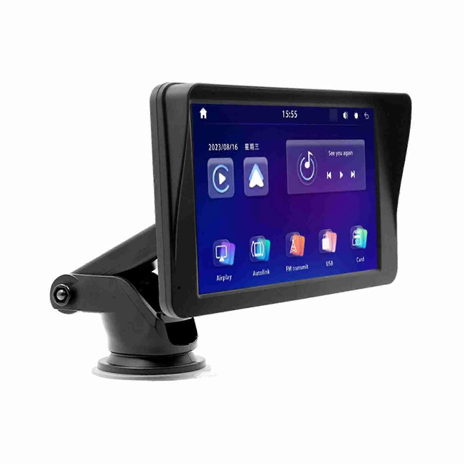 7in Stereo IPS Touchscreen Reversing Assist Multimedia Playback Portable Car Navigation MP5 Player Black