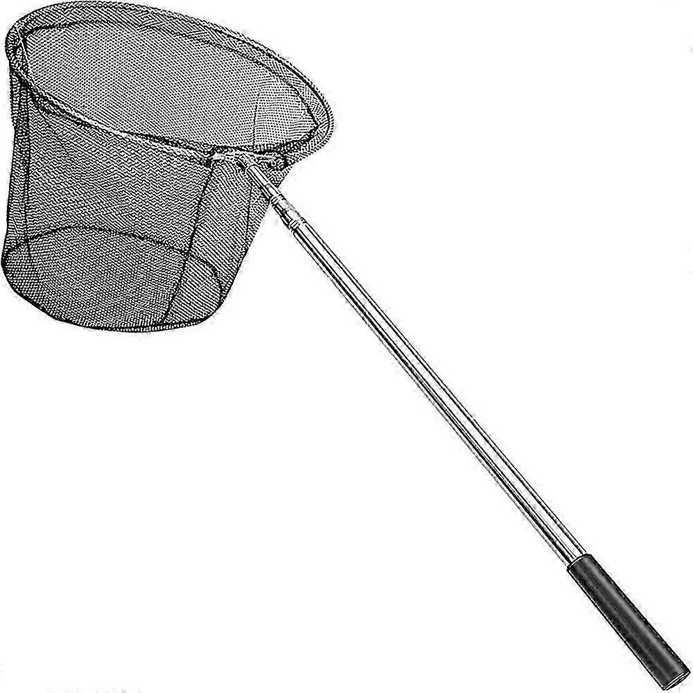 Fishing net with foldable net, reusable nylon braid dip