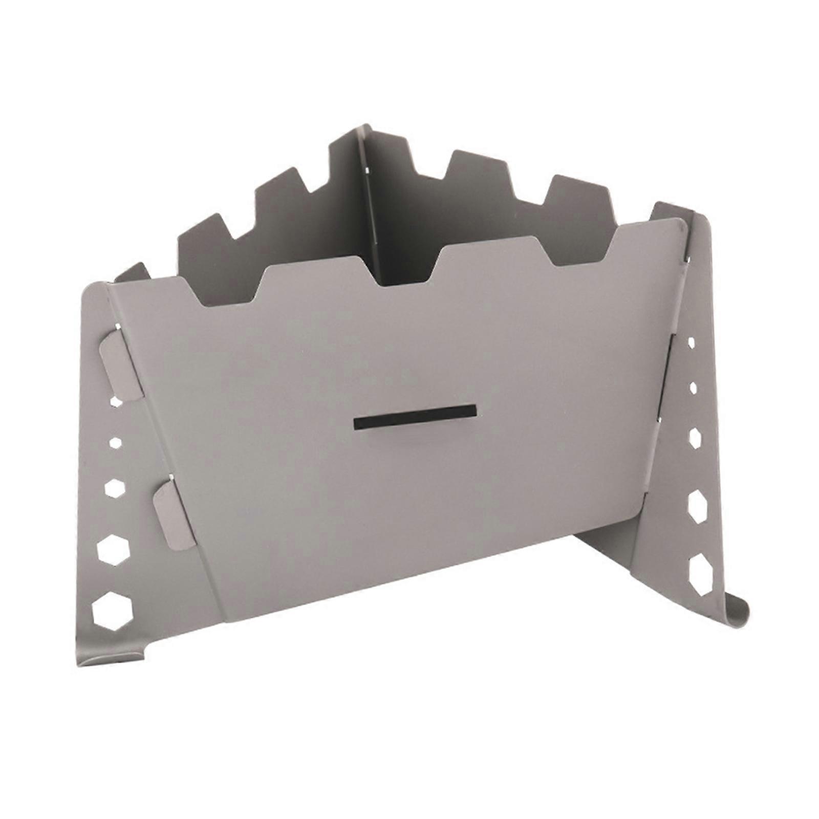 Thickened Camping Picnics Stove Solid Fuels Stove for Hiking Camping, Foldable Solid Alcohols Stove with Windshield