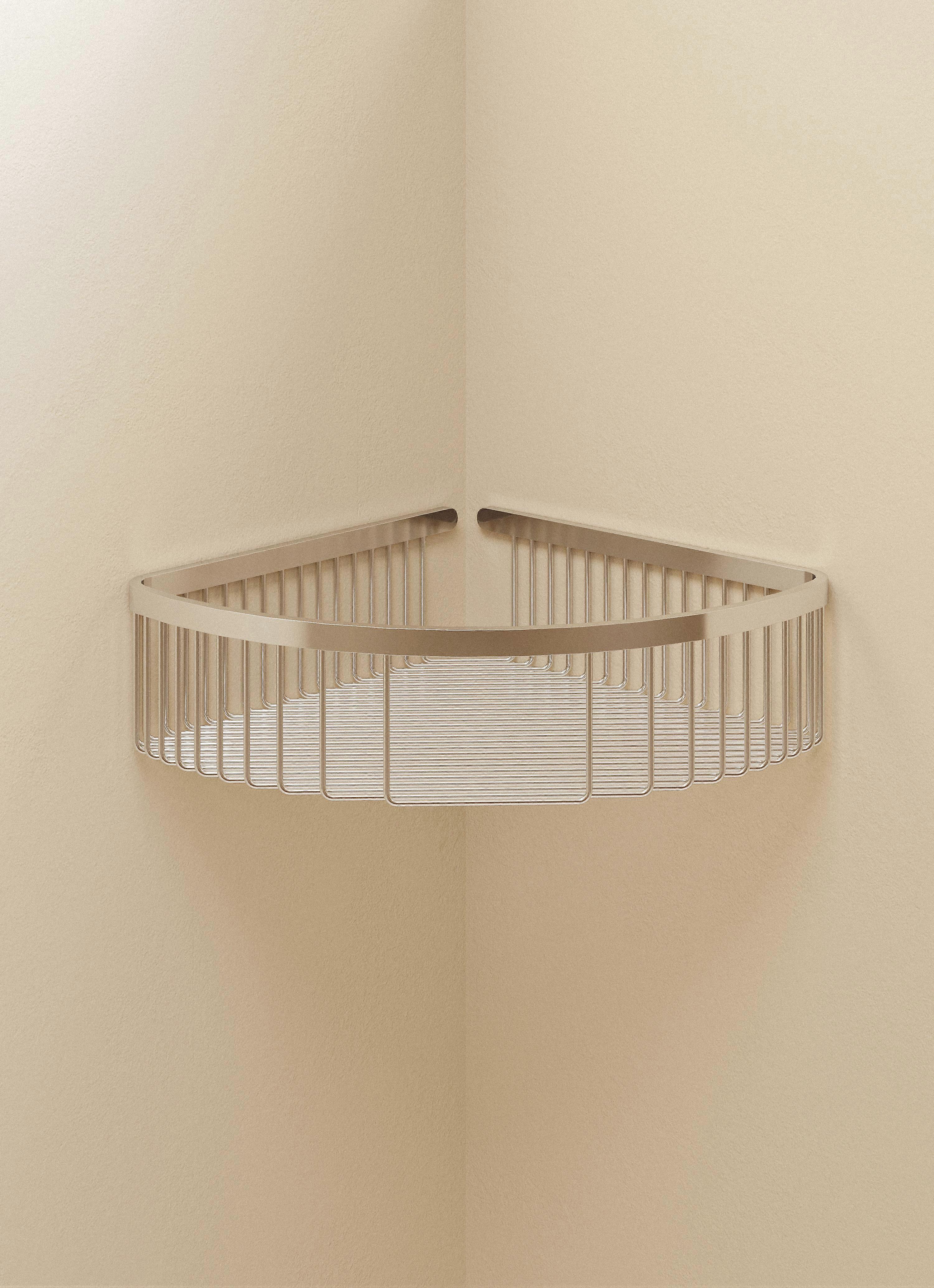 COSMIC Corner Shower Caddy, 25cm, Chrome, Wall Mounted, Architect Collection