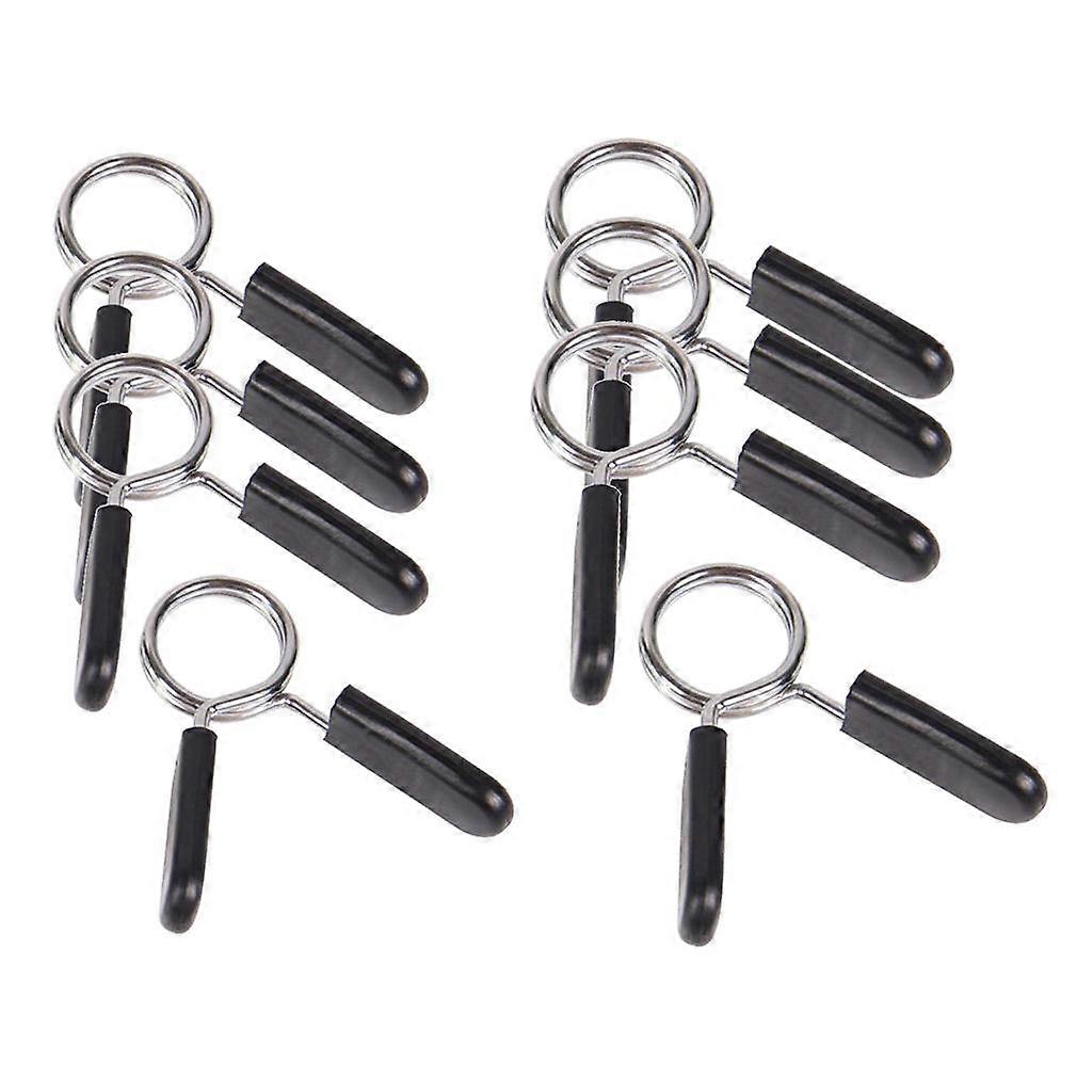 8pcs Barbell Spring Clamp Gym Clips Lock Collar Adjuster Hardware Attachment