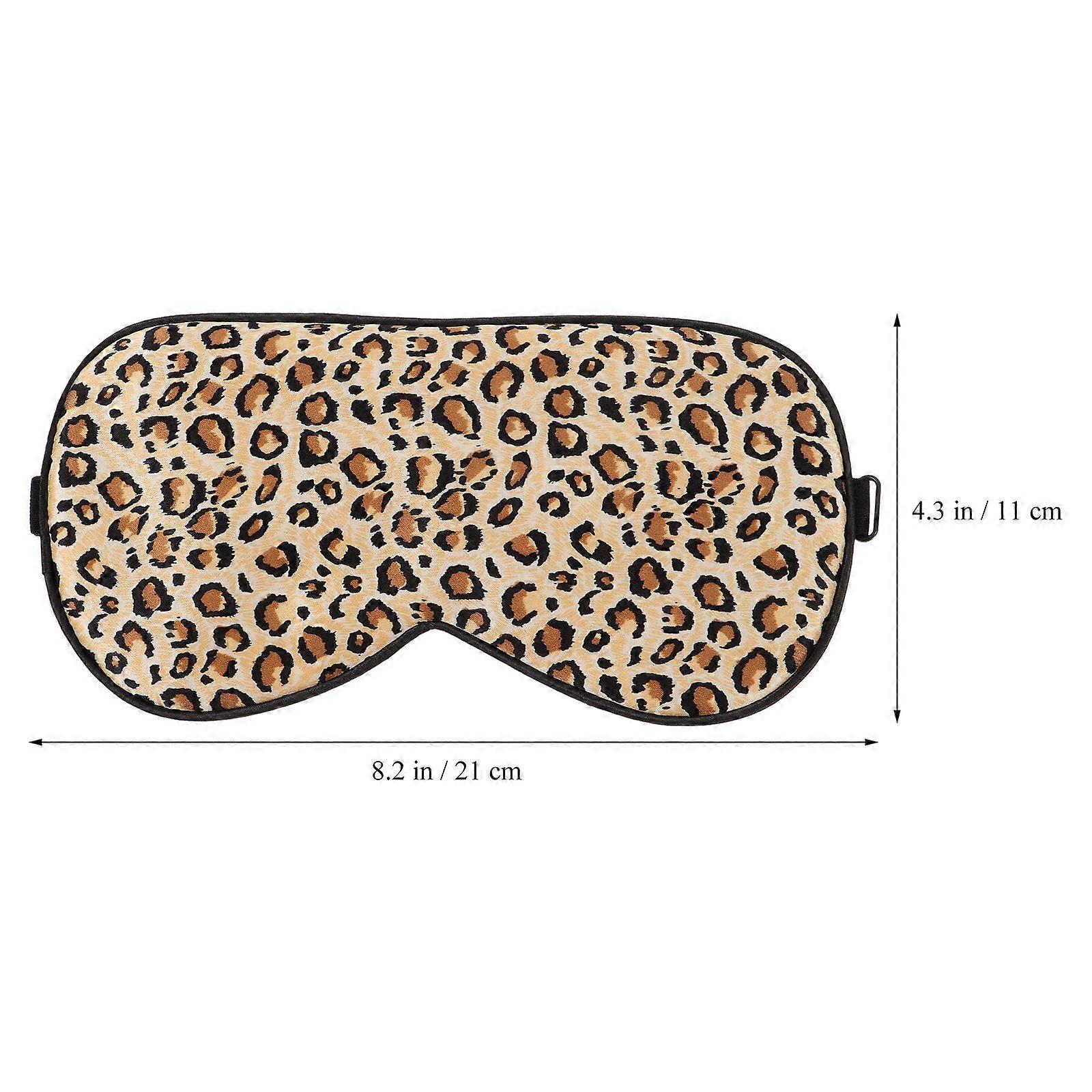 1PC Adjustable Sleeping Eye Masks Silk Leopard Design Shading Blindfold