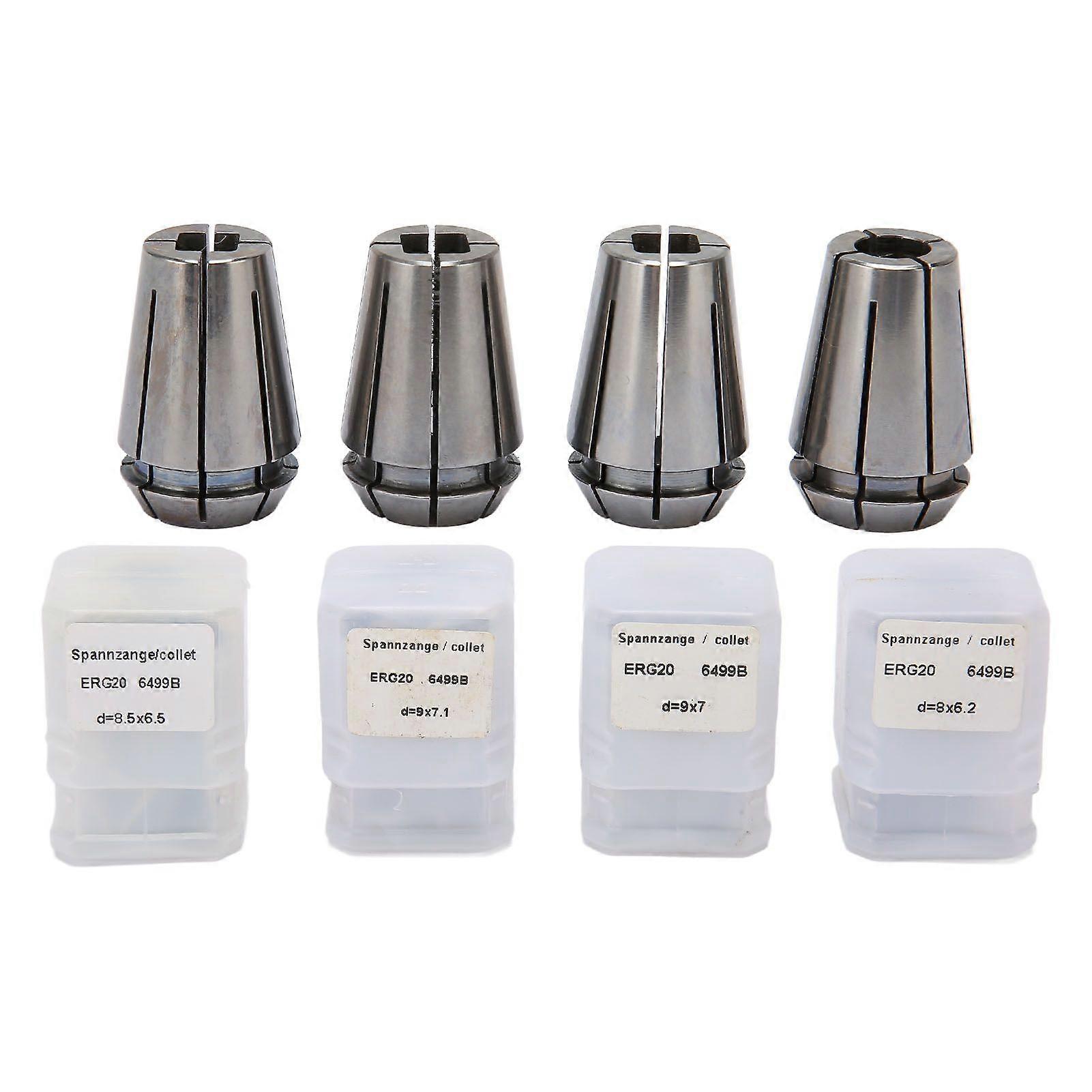 2025 Latest Model  4PCS ERG20 Collets 4 Jaw Spring Clamping Tool Chuck Set for