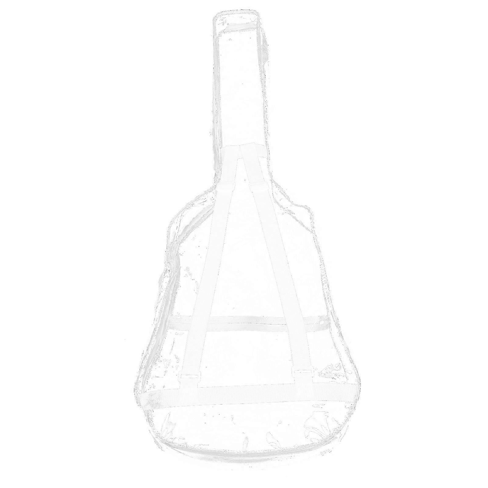 Klar Akustisk Gitarr Fodral Skyddande Bas Väska Folk Gitarr Fodral 105x41cm Transparent