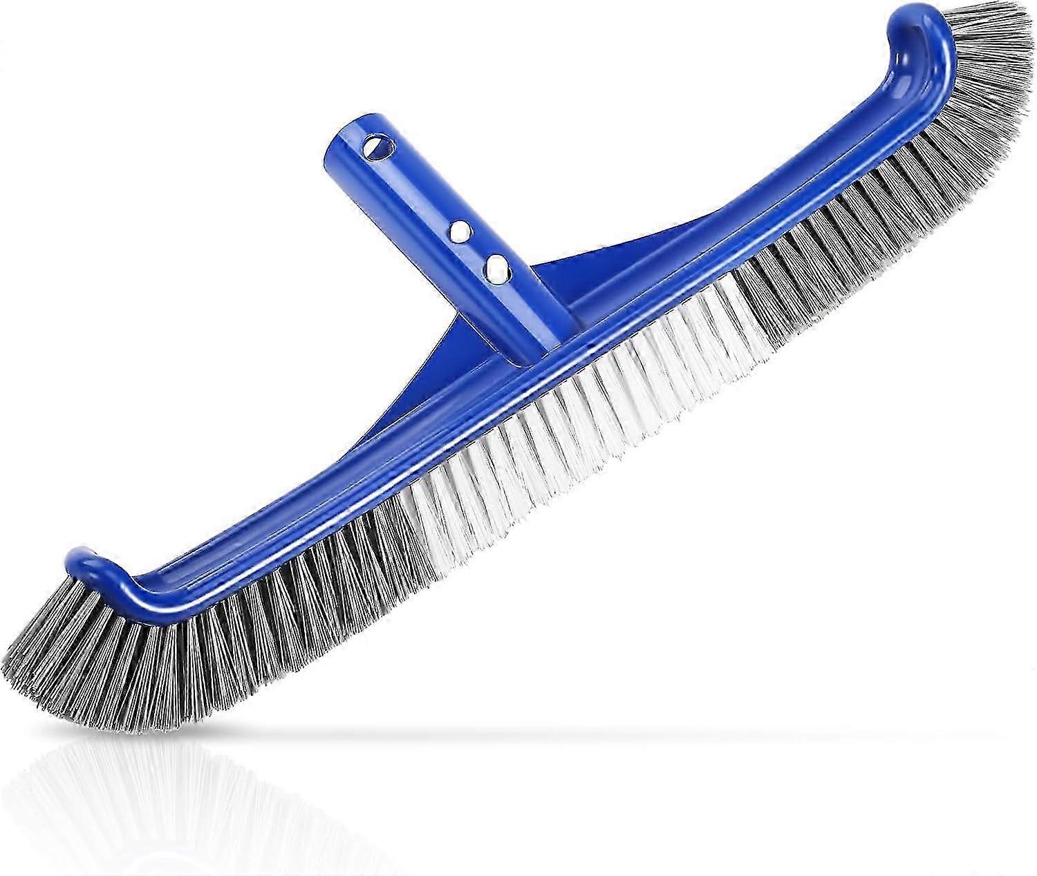 17.5" Pool Brush with Curved Ends & Premium Nylon Bristles for Efficient Cleaning