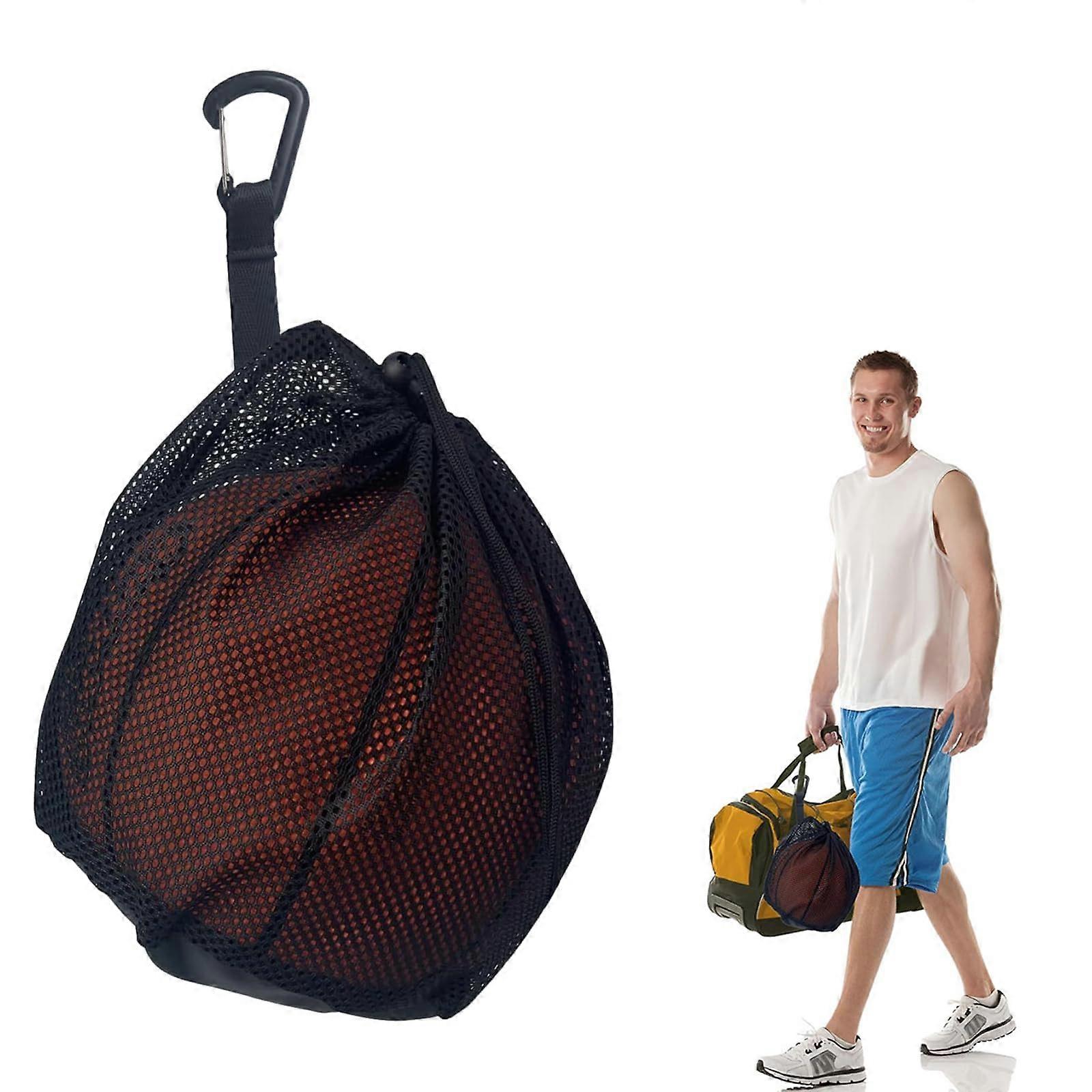 Ball Bag, Ball Net for 1 Ball, Basketball Bag with Drawstring, Ball Bag for Basketball, Football, Tennis, Adults Ref: 9060