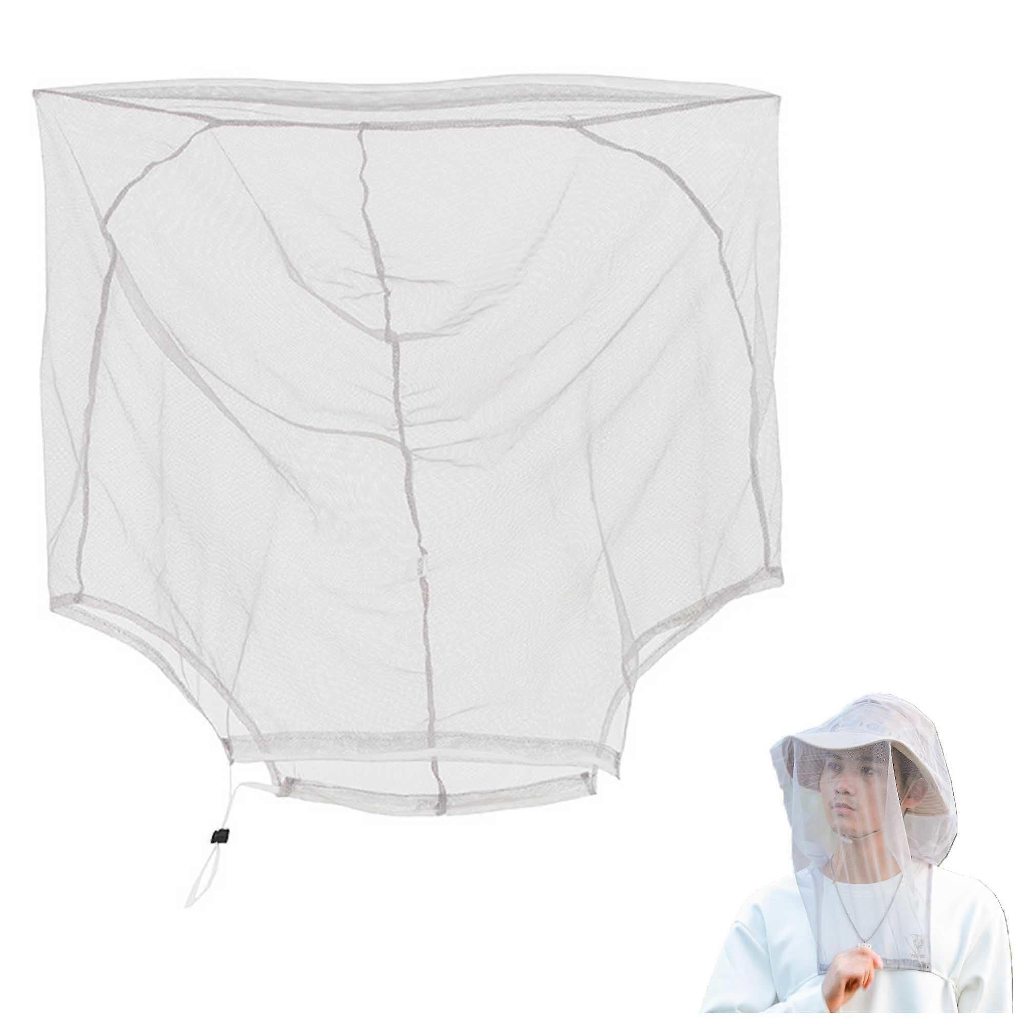 Mosquito Net Head Hat Fine Mesh for Beekeeping Outdoor Hiking Camping