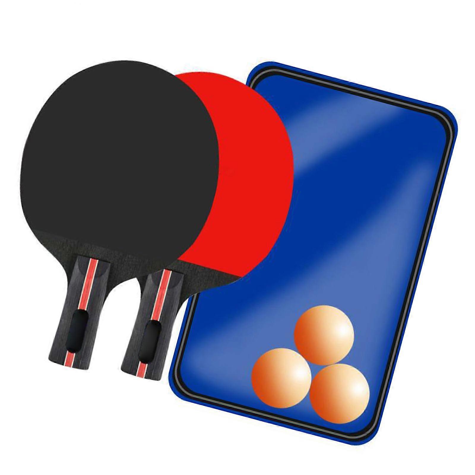 Pingpong Paddle Set For Beginners, Table Tennis Equipment, Professional Rubber Bat, Table Tennis Bat Set, Standard Size
