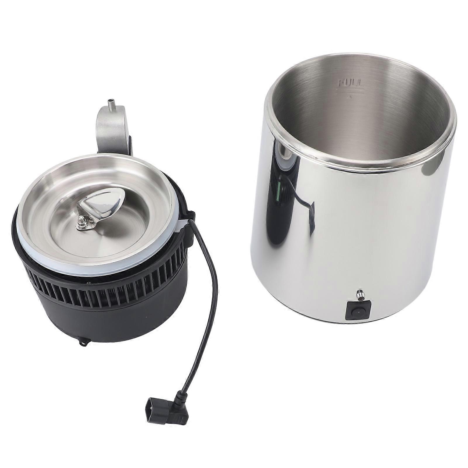 Distilled Water Maker 4L 750W Silver Single Button Blue Bottle Overtemperature Protection Fully Automatic Water Distiller Machine US Plug 110V