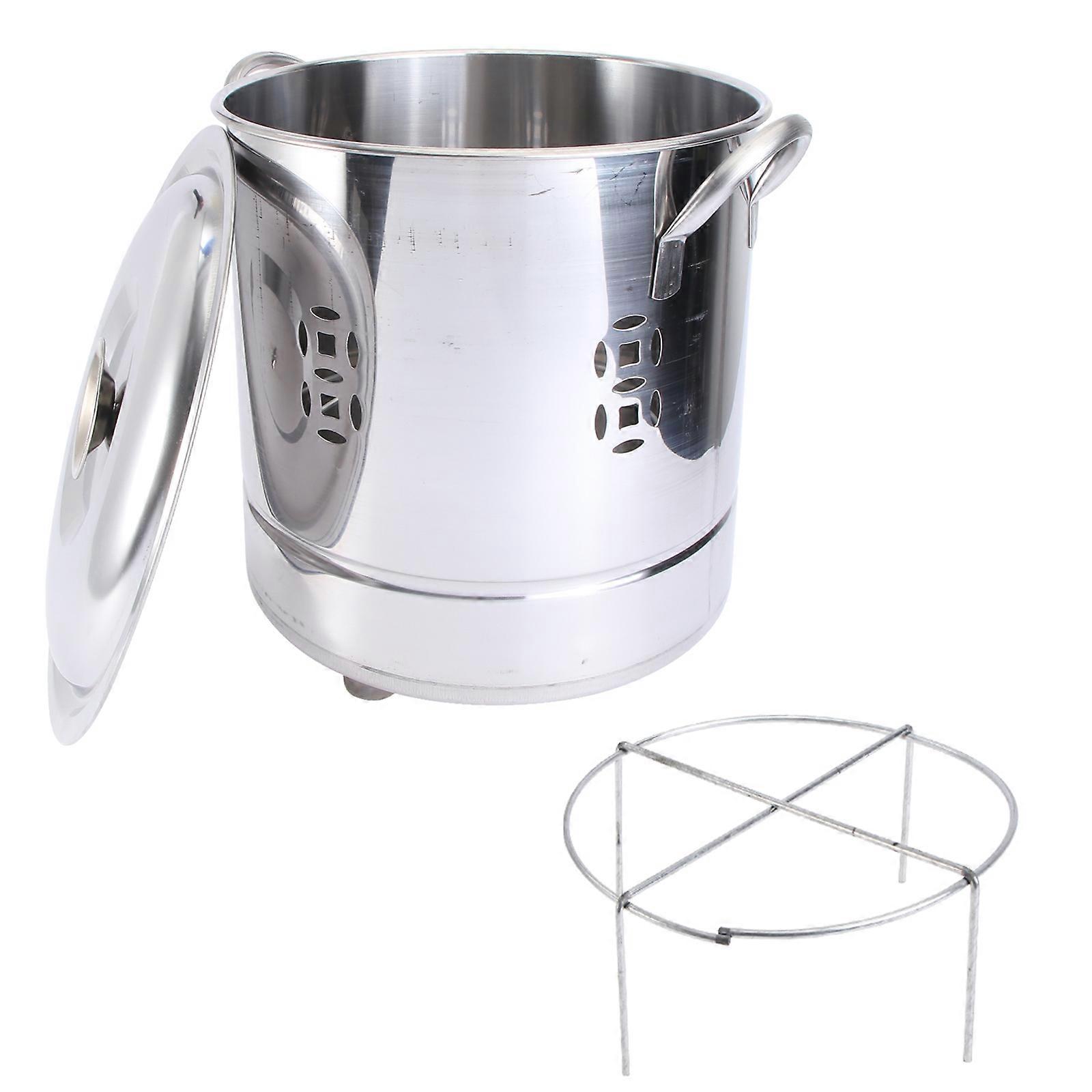 Stainless Steel Incinerator Bin Set   High Temperature Resistant Fire Bin for Efficient Garbage Disposal on Balconies and Outdoor Areas