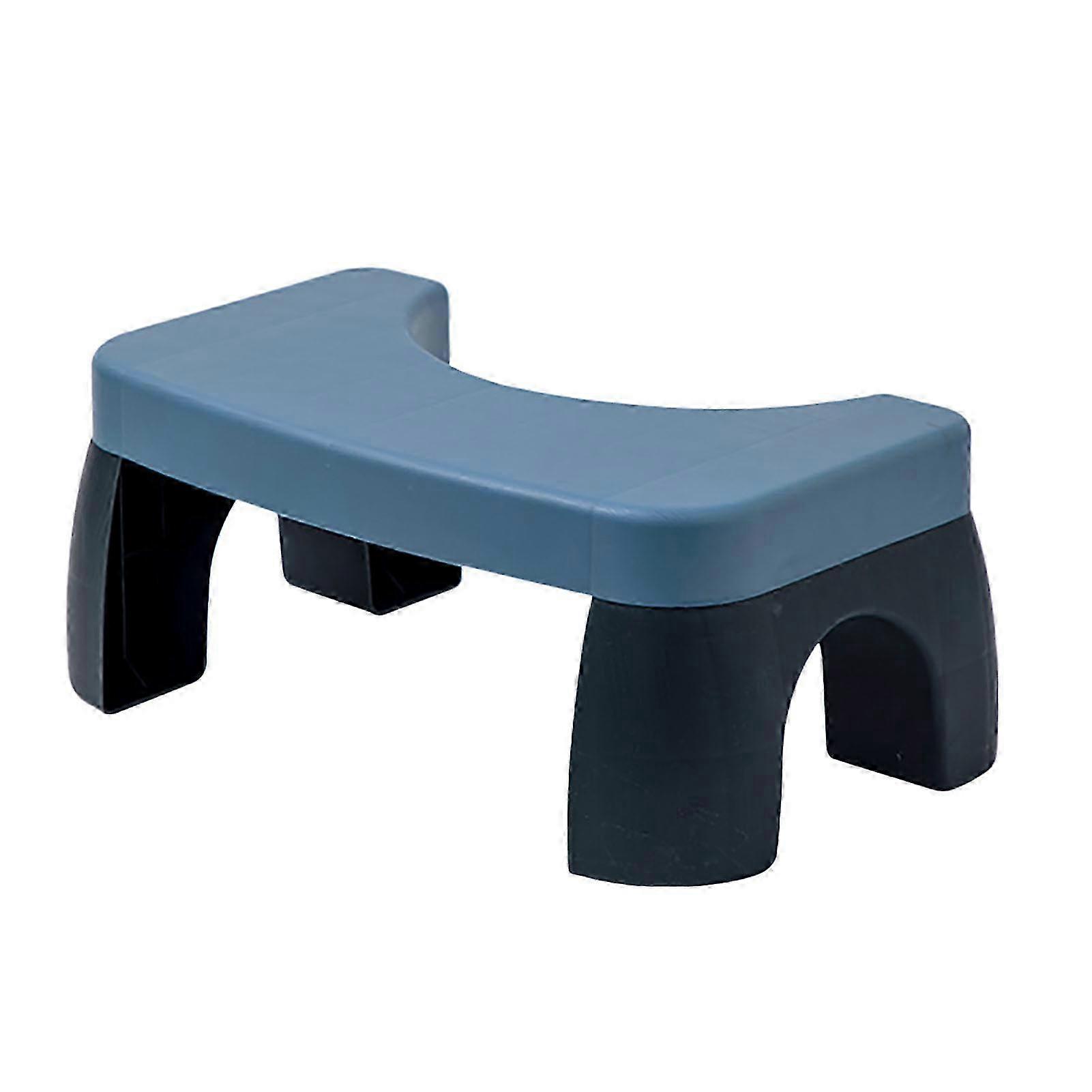 Anti-Slip PP Squatting Toilet Stool for Better Posture - Office & Home Use - Blue