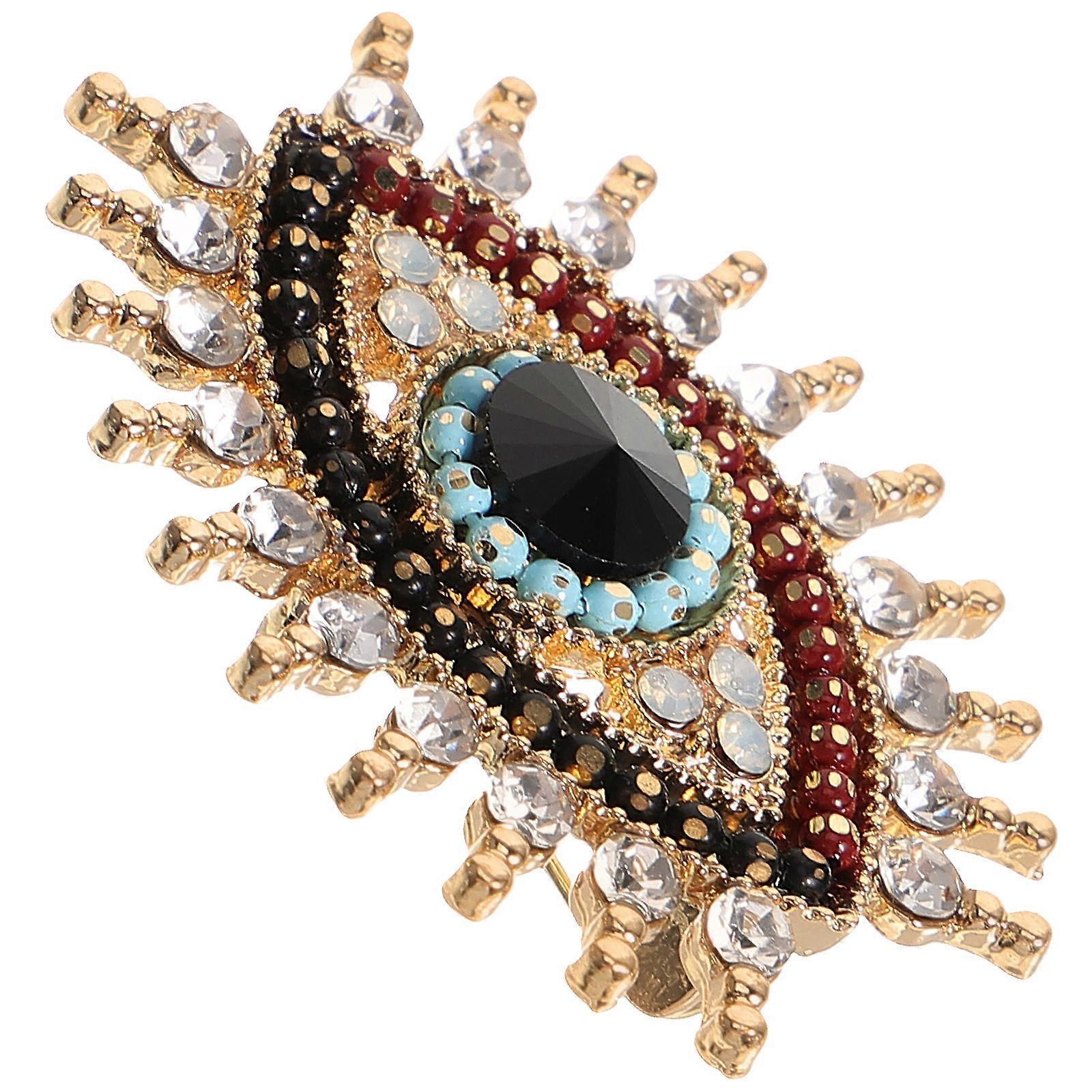 Women's Decorative Brooch with Eye Detail, Stylish and Reliable