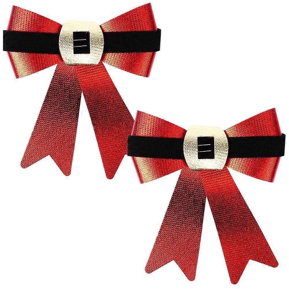Christmas decorative bow 15x17 cm 2 pcs.