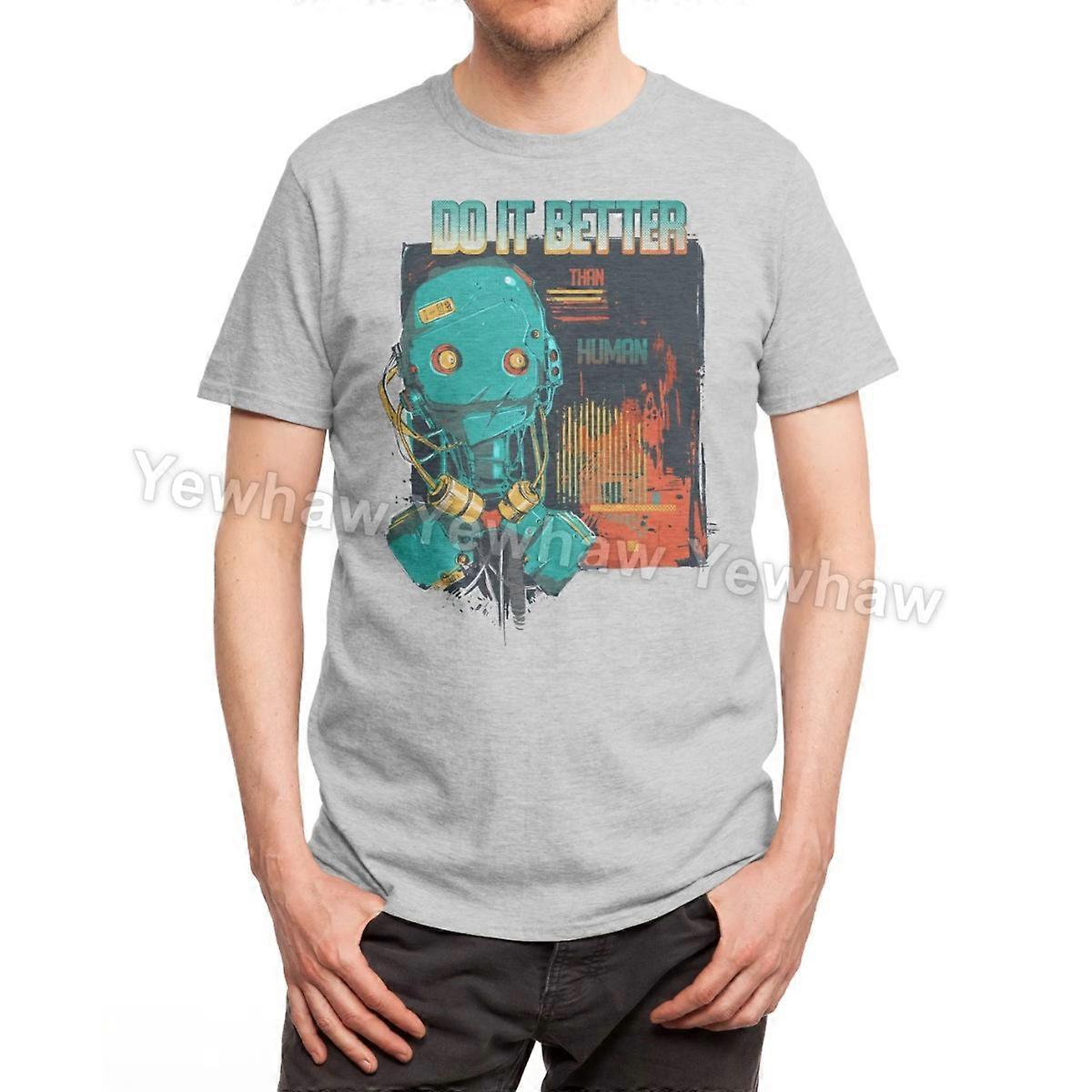Do It Better T-Shirt retro robot dystopian futuristic teal grungy