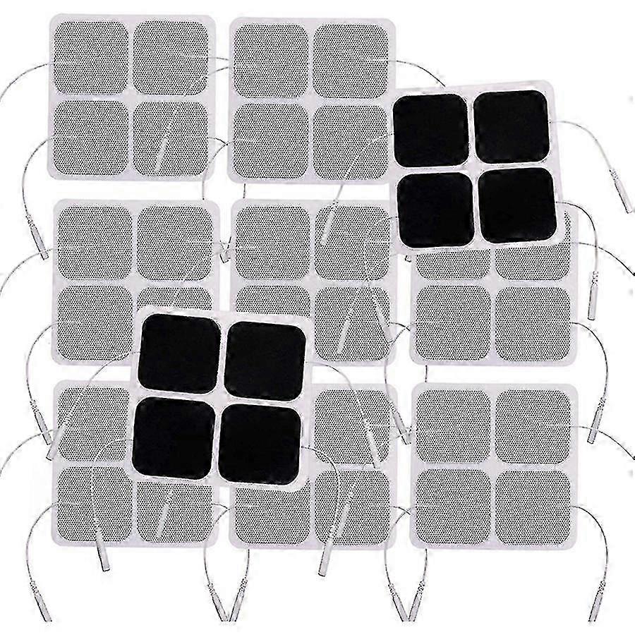 40pcs Tens Unit Pads 2x2 Ηλεκτρόδια για EMS Muscle Stimulator &; Ηλεκτροθεραπεία - Επαναχρησιμοποιήσιμα Gel Pads