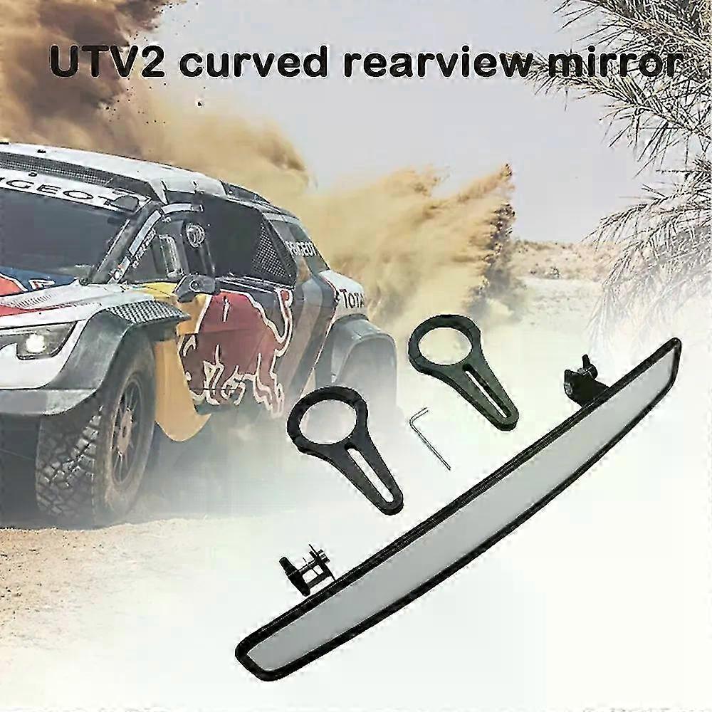 compatible for Polaris RZR800 1000 1000 S and 15 inch wide convex UTV rearview mirror with 1.75-inch clamp anti scratch glass 2025