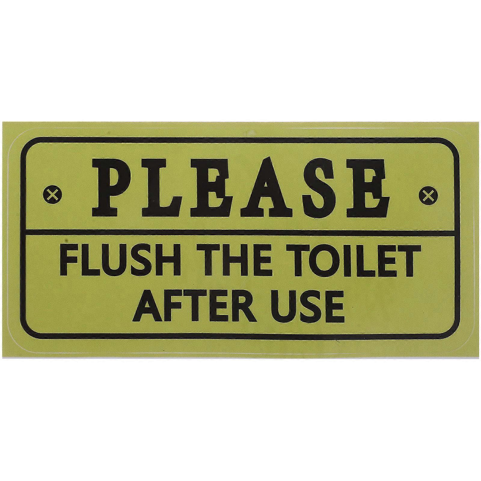Flush Toilet Sign Self Adhesive Decorative Decal for Bathroom Walls – Easy Apply & Remove, Practical Toilet Door Art for Smooth Surfaces