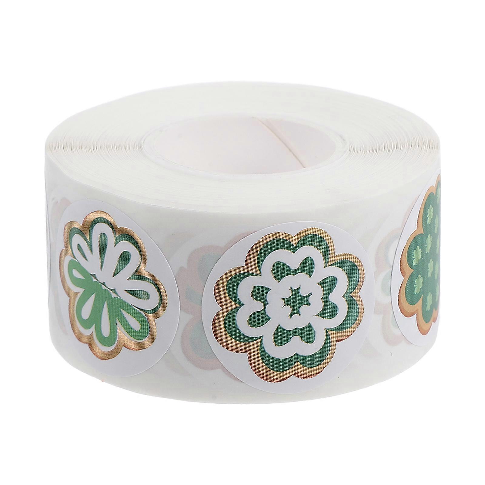 Patricks Day Shamrock Stickers Roll Multi- Decorations Sealing 500Stickers/Roll