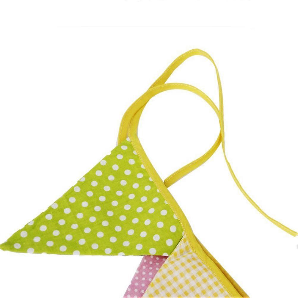 Banner Triangle Flags Party Bunting Festaval Decoration Multi Colored 12Pcs