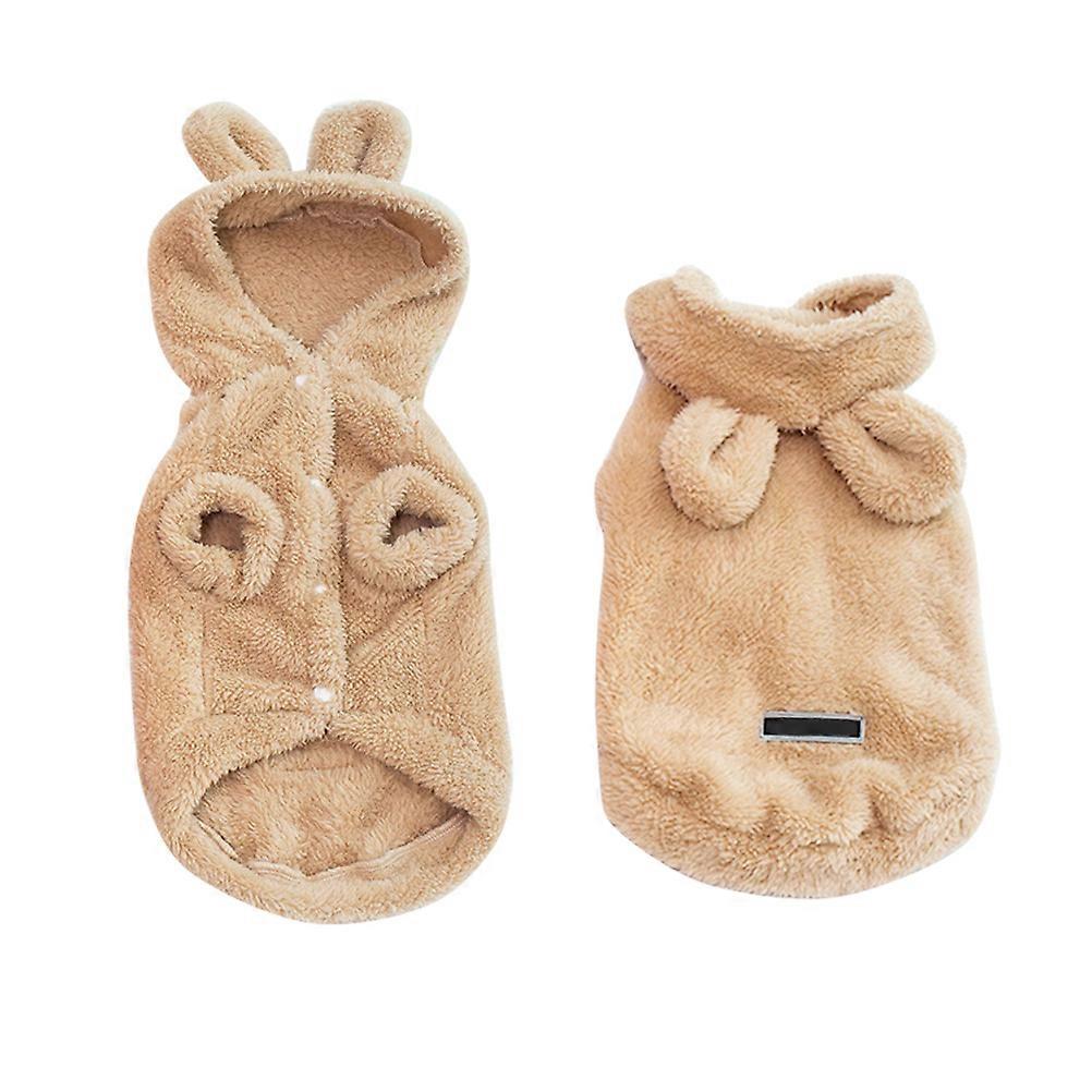 Puppy Outfit Pet Apparel Autumn Winter Dog Clothes Bear Ears Style Hooded Warmth 1Pack