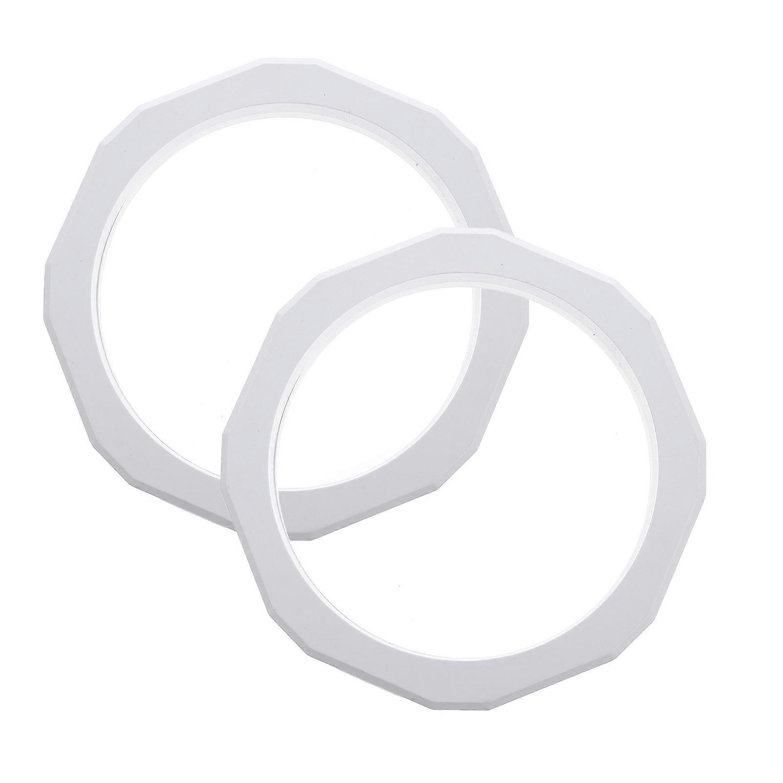 Jewelry Display Box 3D Floating Frame Display Holder Stands Clear White 12.8x12.8cm Waterproof Storage Container 2Pcs