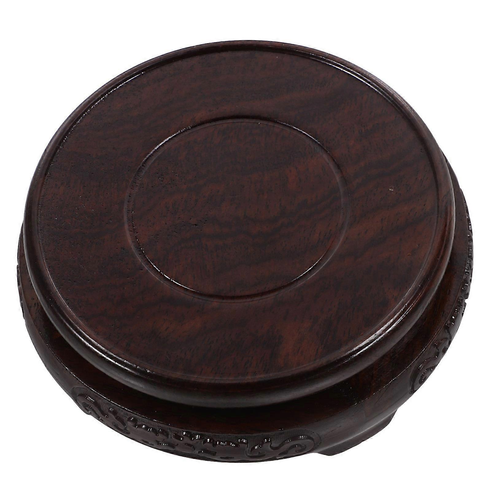 Wooden Teapot Display Stand, Solid Wood Pedestal Base for Indoor Use, Heat Resistant and Smooth Edges for Teaware and Chinese Teapot Display