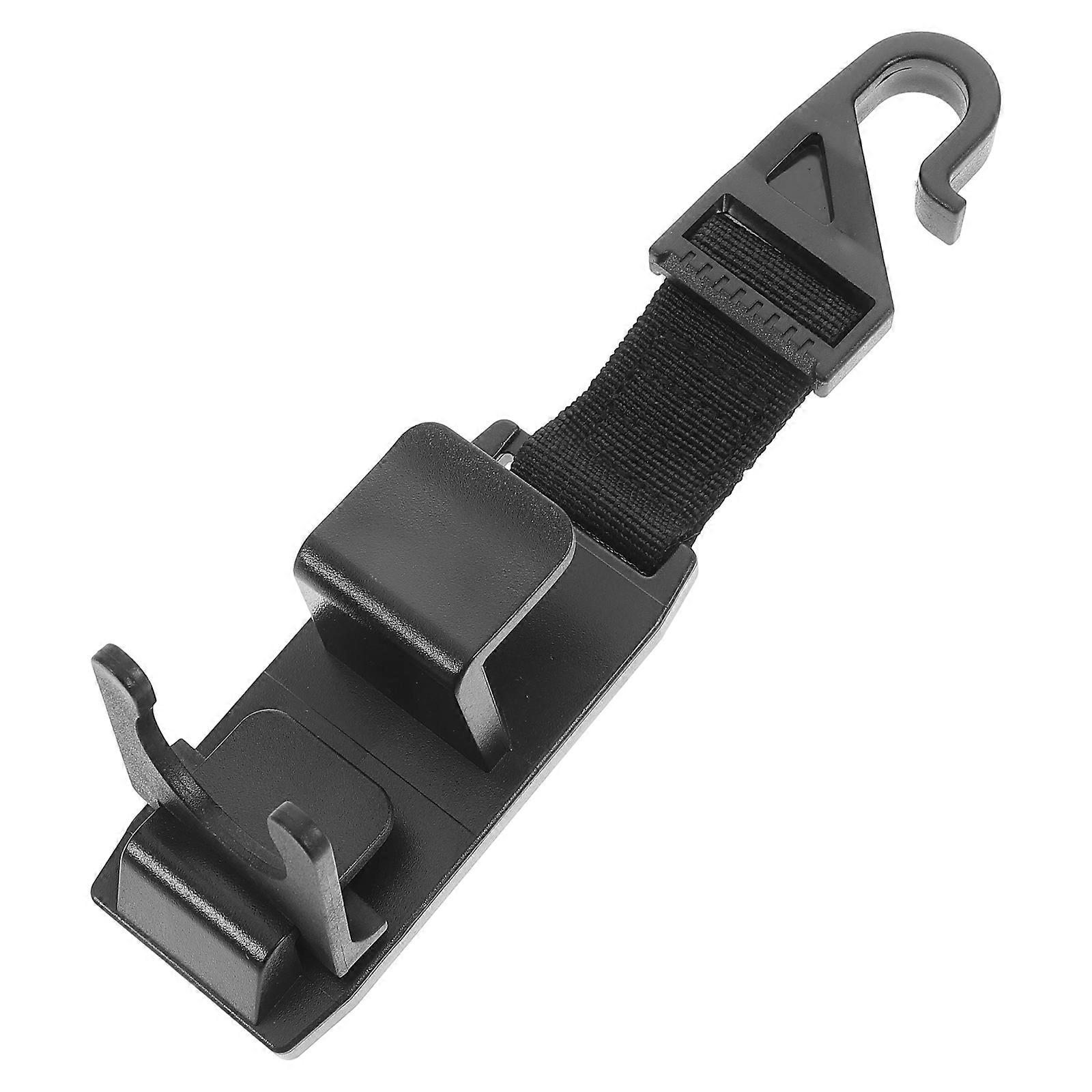 Car Hooks For Headrest Multifunctional Car Purse Hook And Cup Holder Simple and Elegant Design Black 1Set