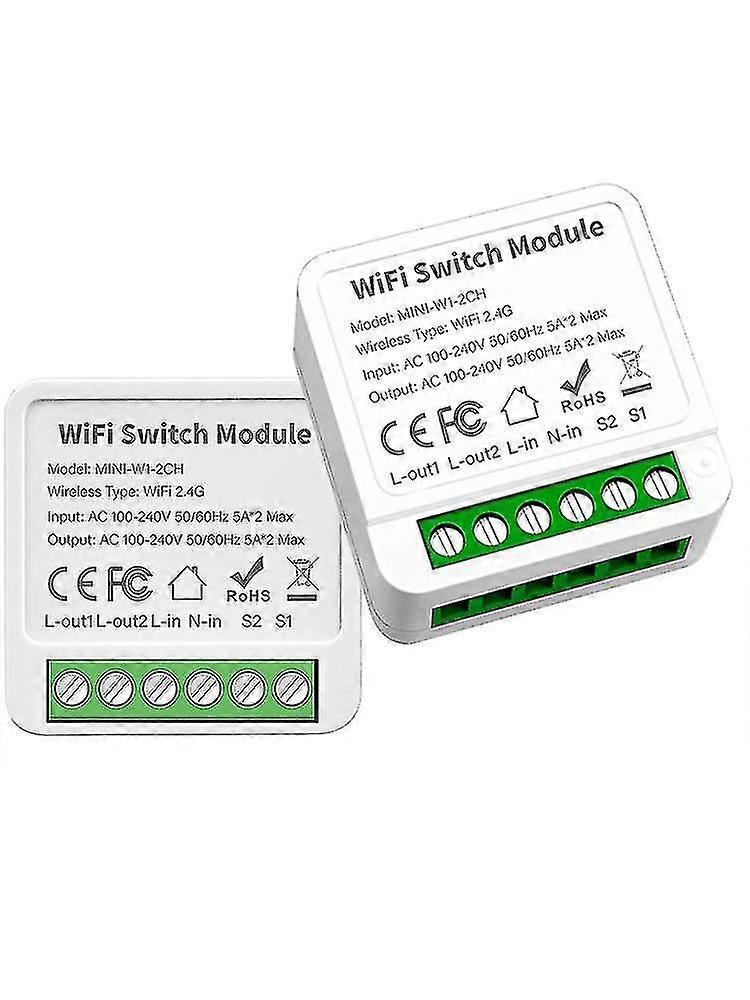 Dual-channel control Tuya Wifi smart switch module smart life smart