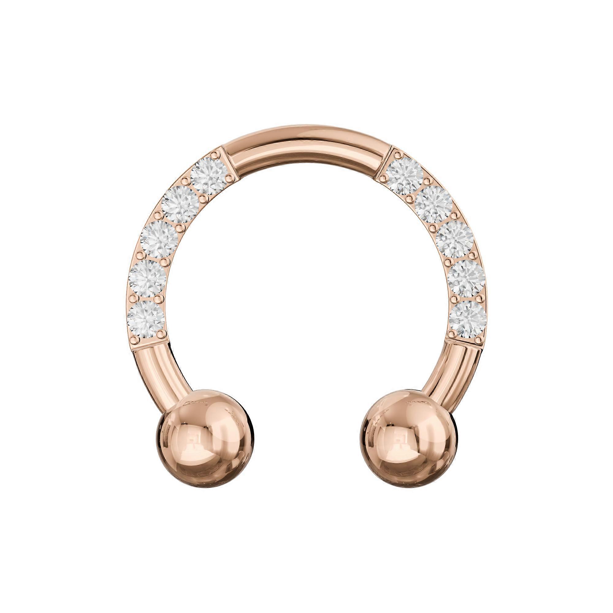G23 Titanium Multi Cz Jewelled Circular Barbell With Ball