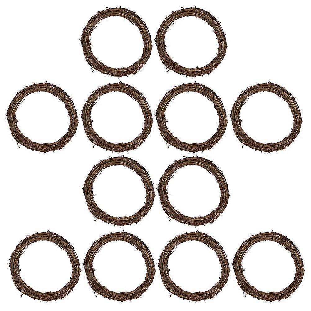 Rattan Crafts Wreath For Door And Window Rustic Design 10x10cm 10Pcs