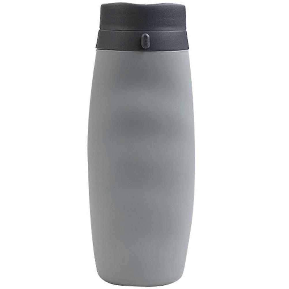 زجاجة مياه قابلة للطي محمولة قابلة للطي سهلة التنظيف رمادي 20x7 سم 1 قطعة