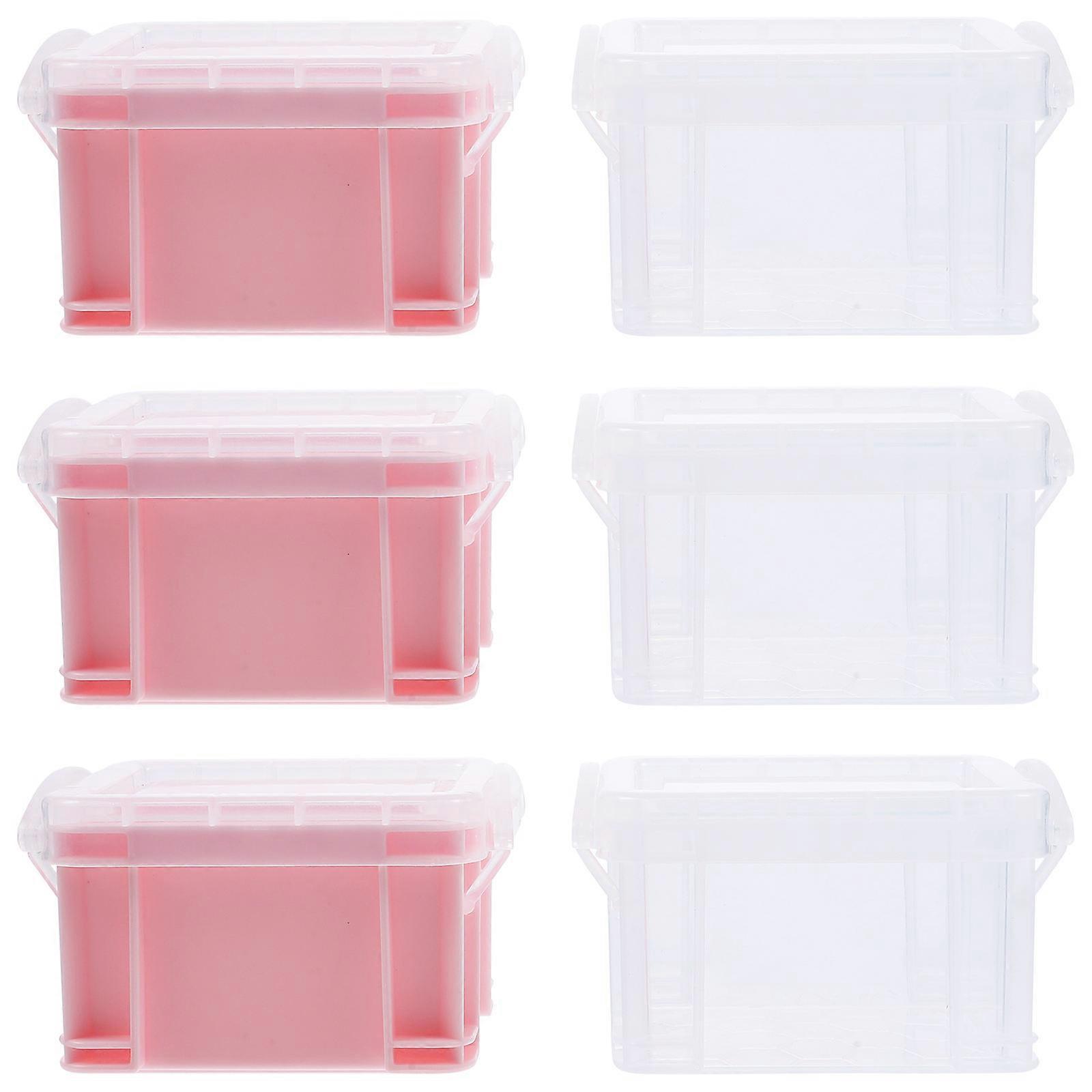 Mini Storage Containers Small Jewelry Box Easy Open Lid PP Material 6Pcs