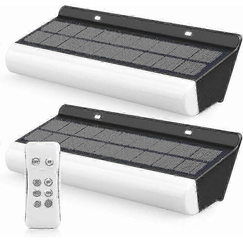 300lm Remote Control Solar Wall Light, Dimmable Light With 2 Dimmable Ip66, 36 Ultra-bright Solar Powered Leds For Wall Decor, Landscape And Party Lig