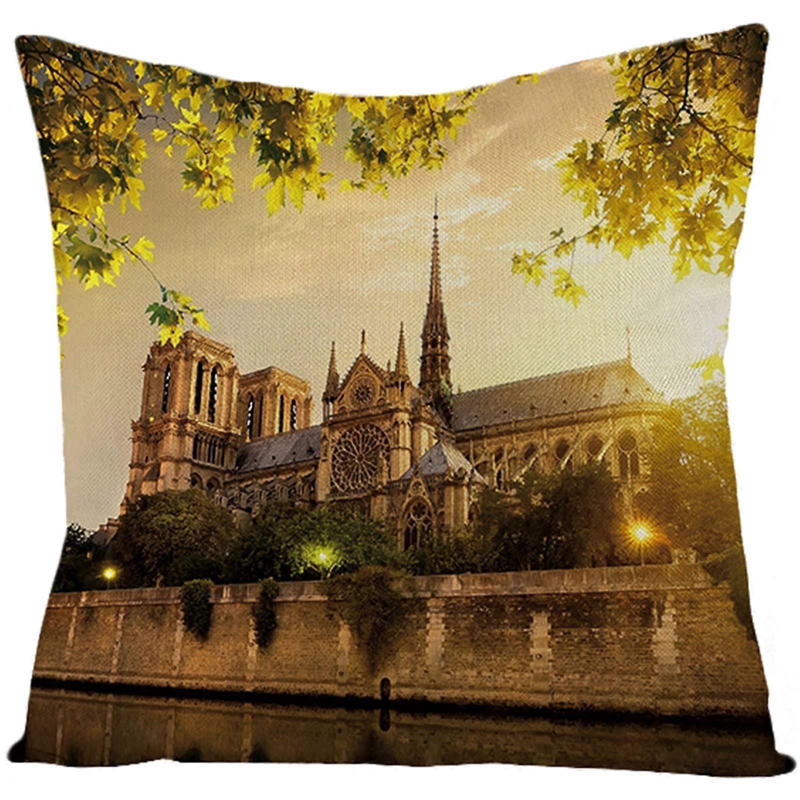 Decorative Cushion Cover Light Brown Tree Twig Motif for Bedding Sofa Home Decor