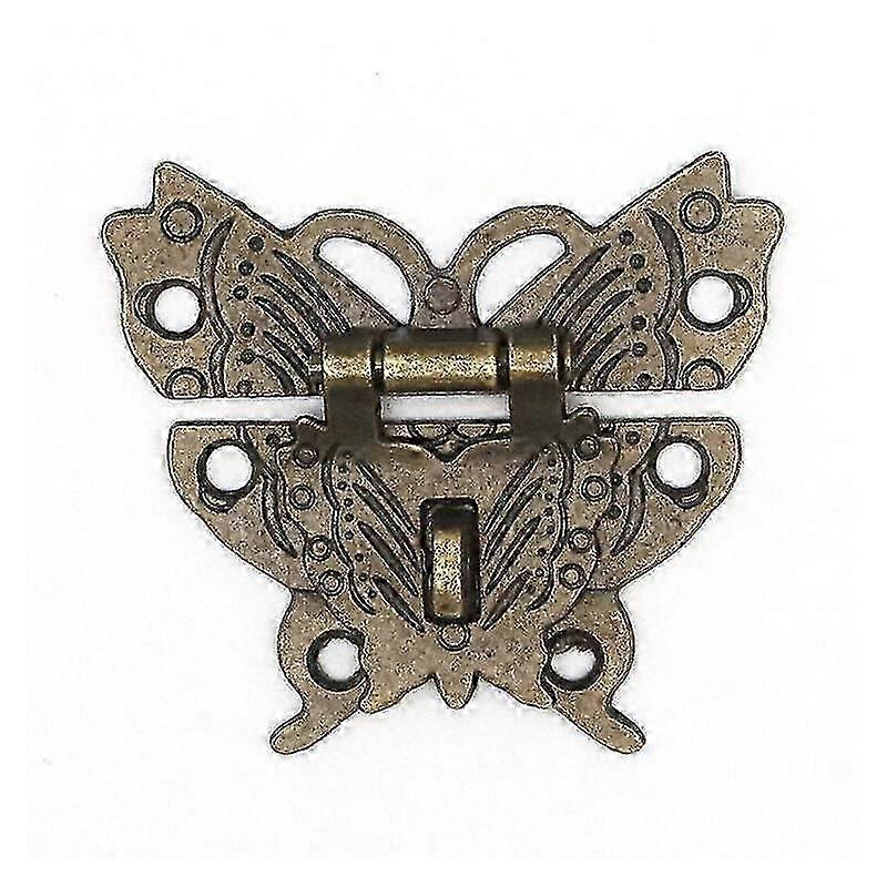 Vintage Box Clasp Retro Latch Butterfly Shape Decorative Latch Padlock Locking
