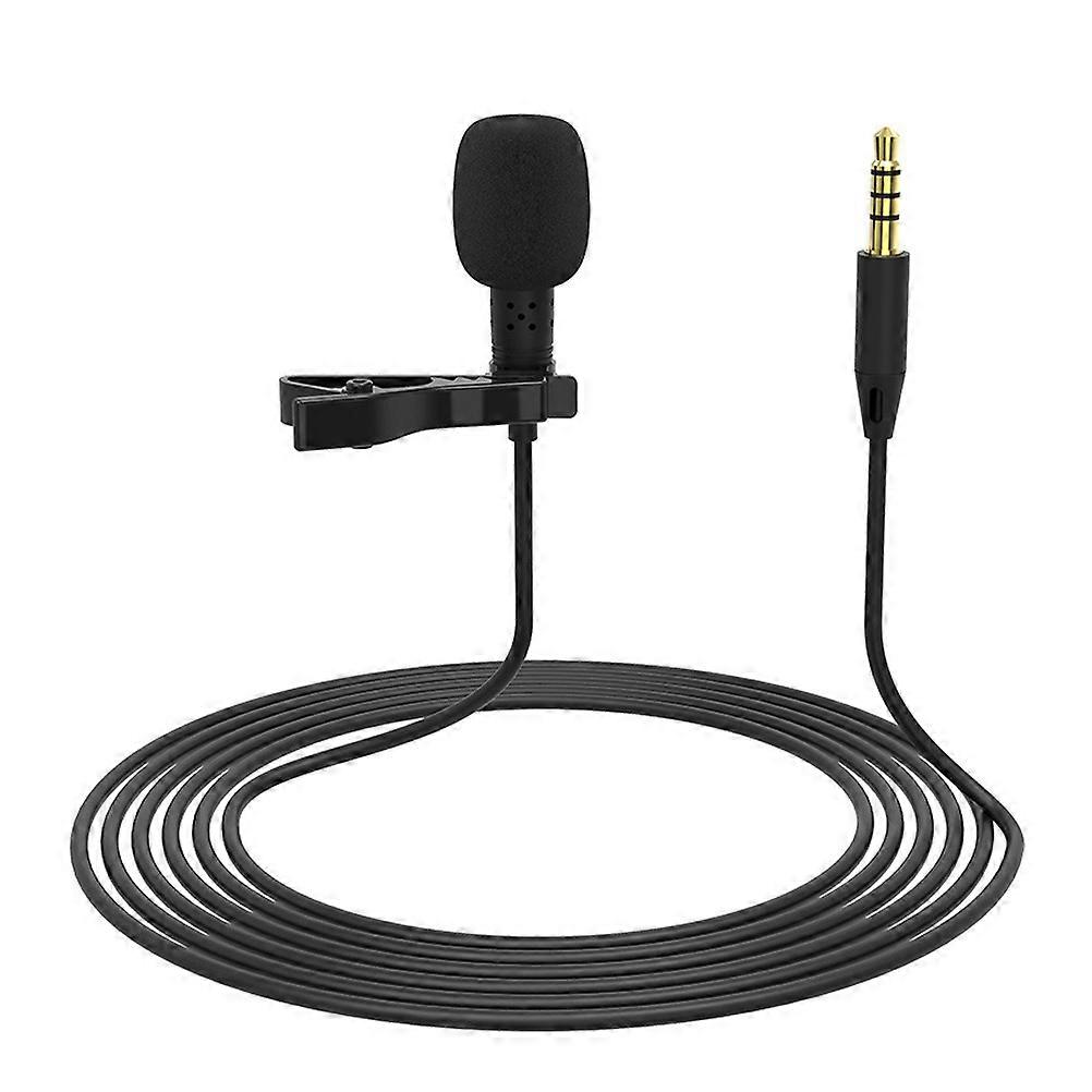 Lavalier Lapel Microphone Portable Wired Mic Sound Quality Journalist Voice Conference 1Pack Interview