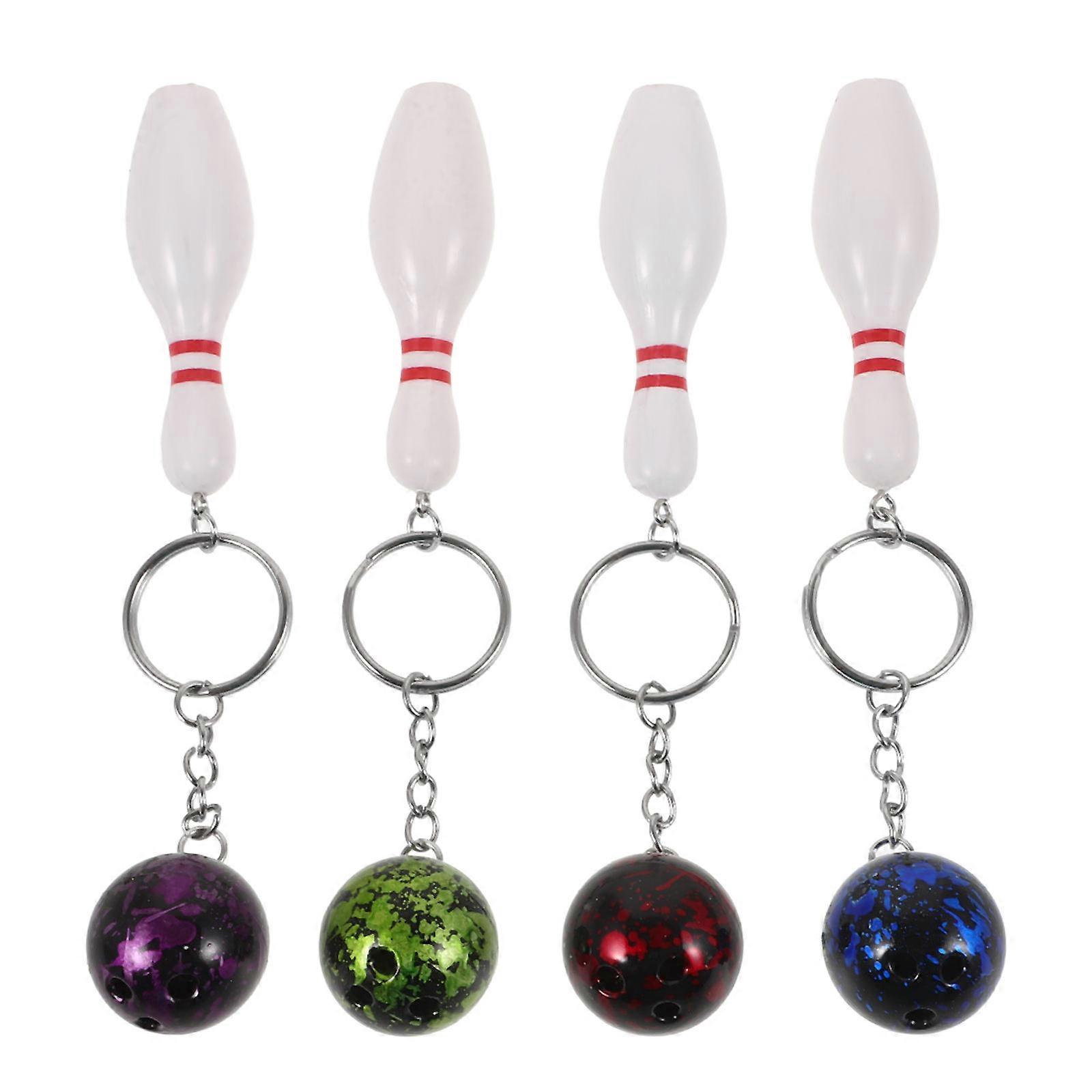 Bowling Key Chains School Bag Key Ring Green