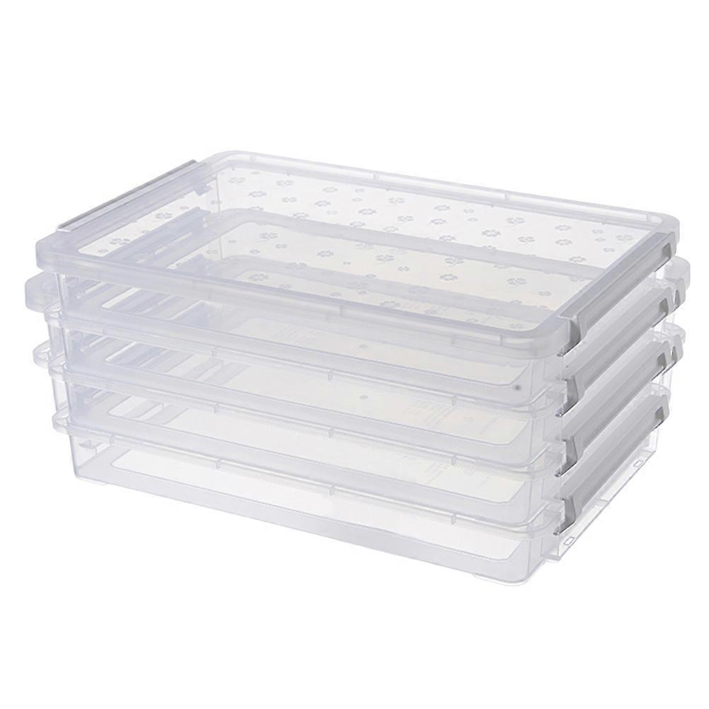 File Organizer Box Transparent Document Storage Container Rectangular Home Users 1Set